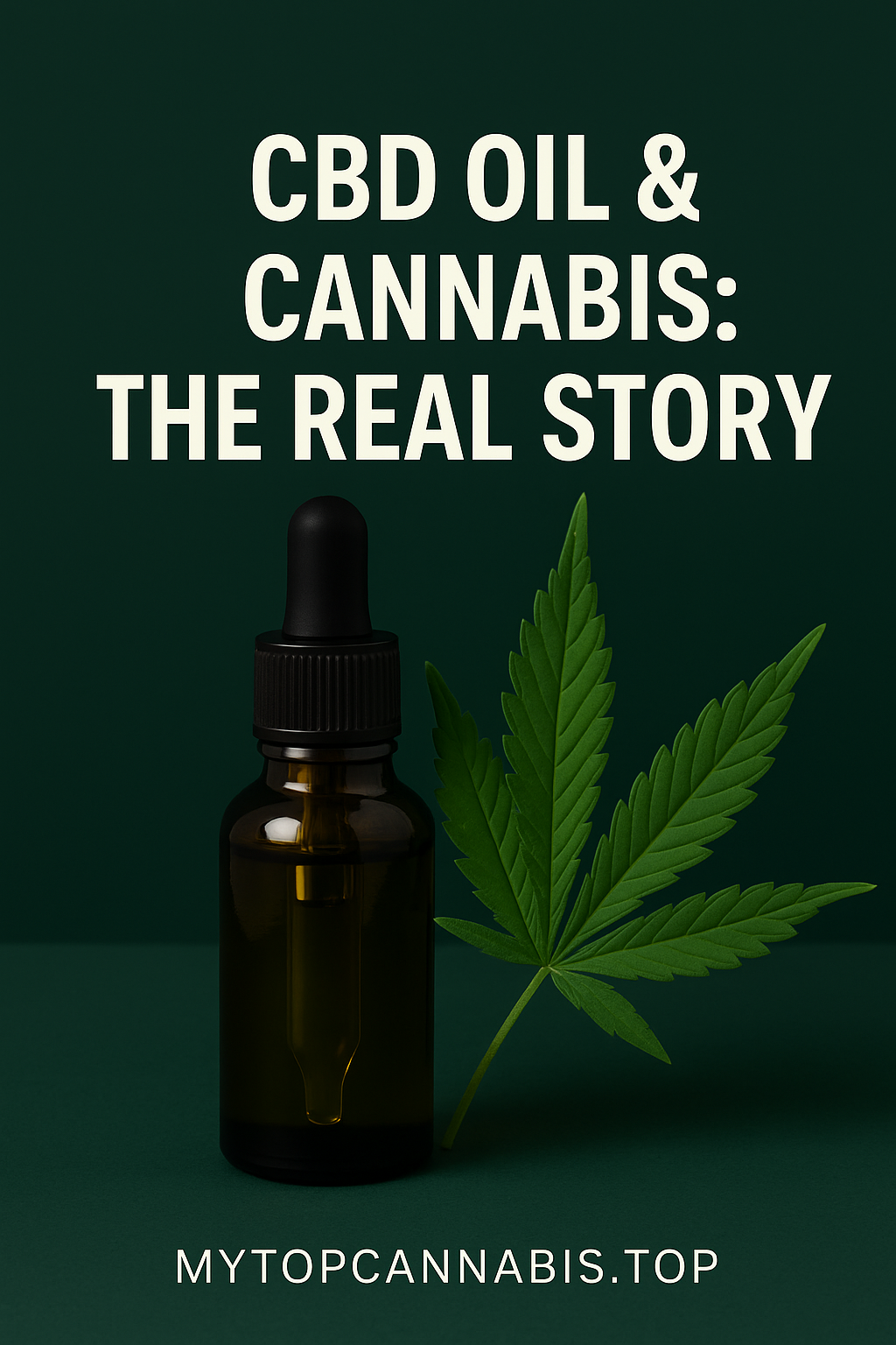 CBD oil bottle with hemp leaves – non-intoxicating cannabinoid educational guide.
